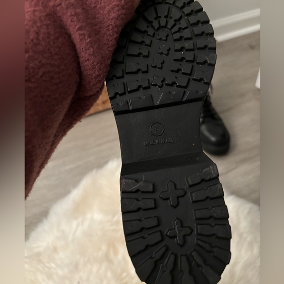 Steve Madden Tornado Black Chunky Women's Lace Up Combat Boots Size 6 - Picture 6 of 6